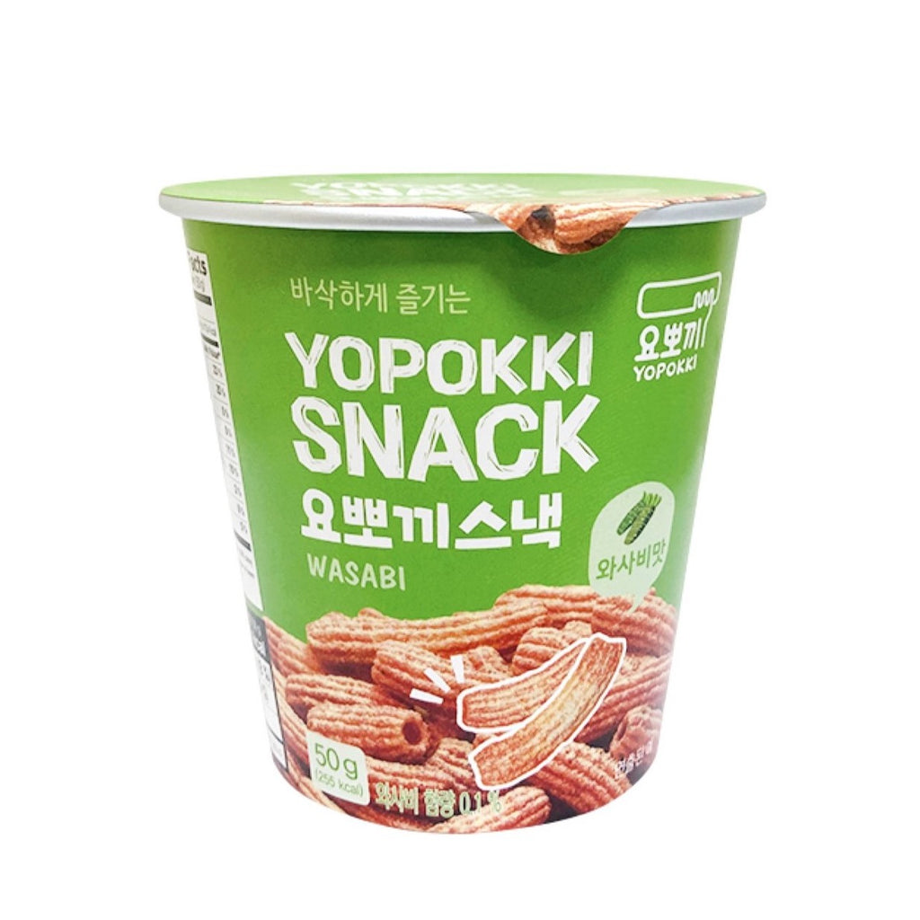 Ryžių virtinukų traškučiai wasabi skonio "Yopokki" | 50 g (geriausias iki 2024.02.04)