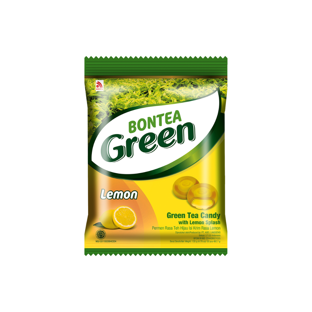 Žaliosios arbatos ir citrinos skonio saldainiukai "Bontea" | 135 g