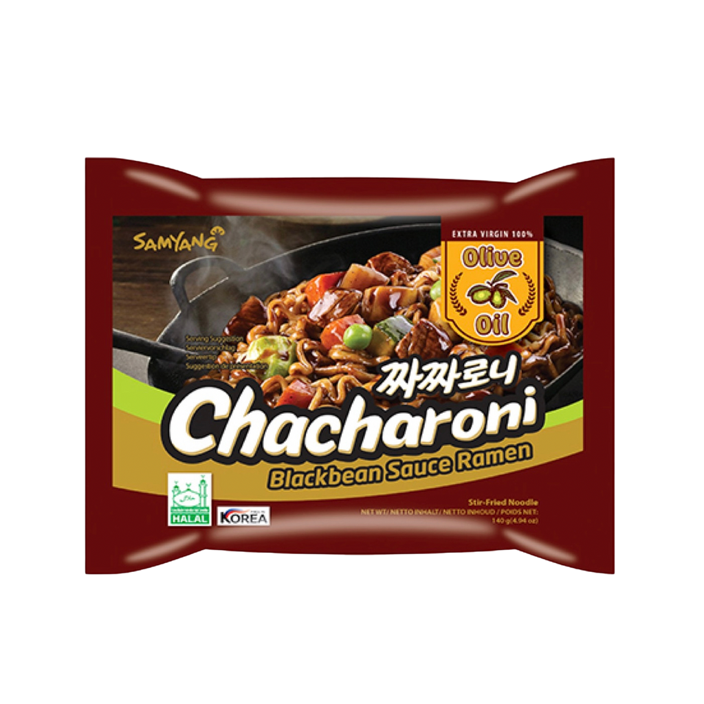 Juodųjų pupelių padažo skonio Chacharoni makaronai "Samyang" | 140 g